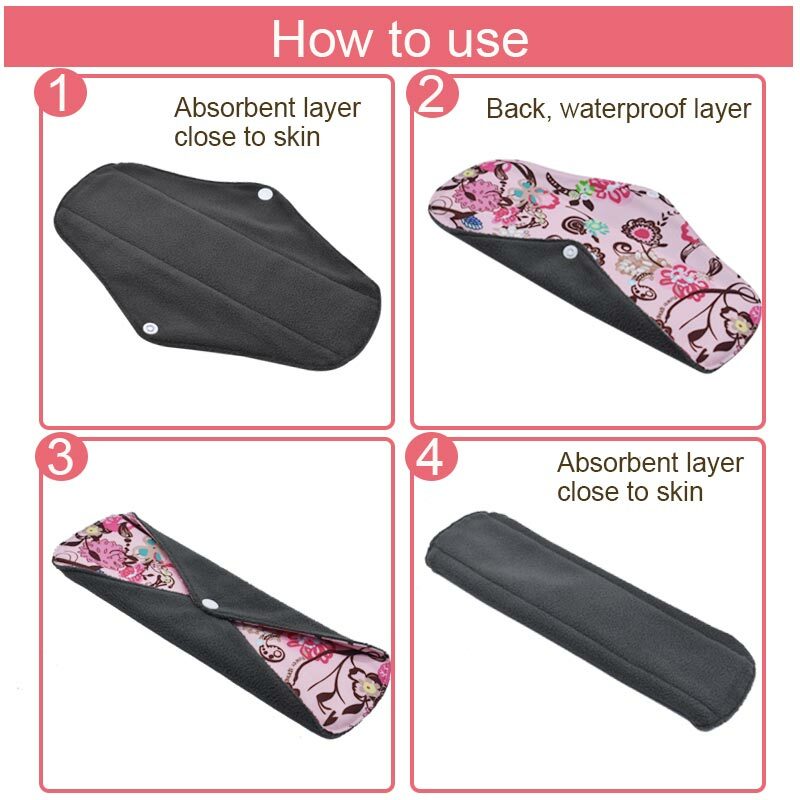 Gaskets Female Hygiene Reusable Menstrual Pads for Monthly Sanitary Pads for Women Use in Period Washable Sanitary Towels Health