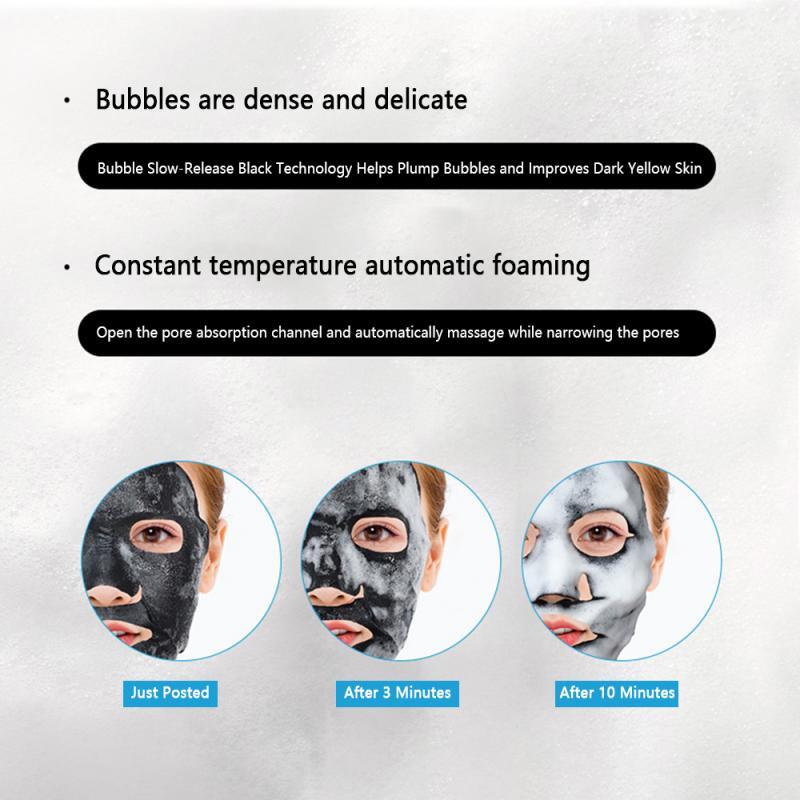 1/3/5pcs Amino Acid Bamboo Charcoal Bubble Mask Moisturizing Hydrating Mask (New And Old Packaging Randomly Shipped) TSLM1