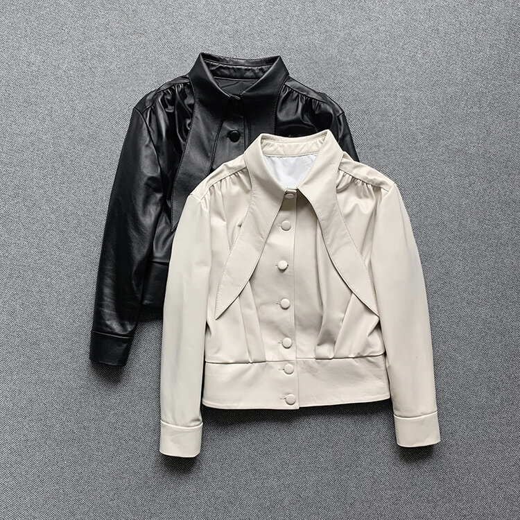 Manteau Long en cuir véritable pour femme, nouvel arrivage d'usine, mode, vente au détail et en gros