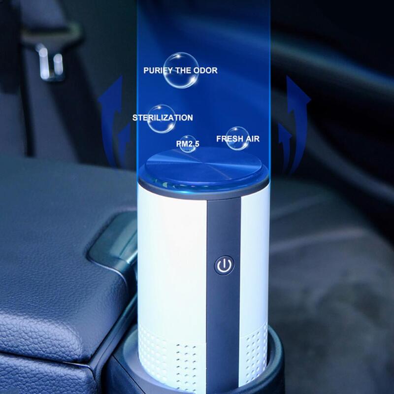 NIUHOPE-purificador de aire automático para coche, carga Usb, iones negativos inalámbricos, además de formaldehído, neblina y olor, barra de oxígeno para coche