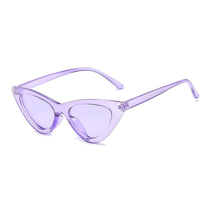 Óculos de sol gatinho retrô para mulheres, óculos escuro pequeno, transparente, rosa, vintage, barato, vermelho, uv400