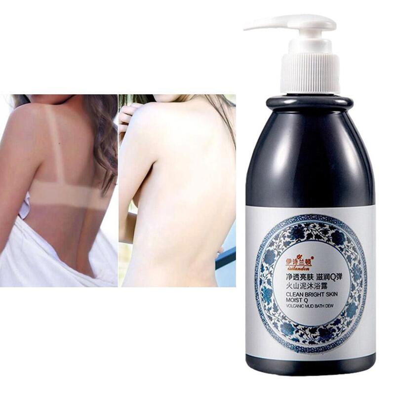 250ml Volcanic Mud Cleaning Fluid Whole Body Wash Fast Clean Moisturizing Deep Care Body Skin Whitening Shower Gel T4O0