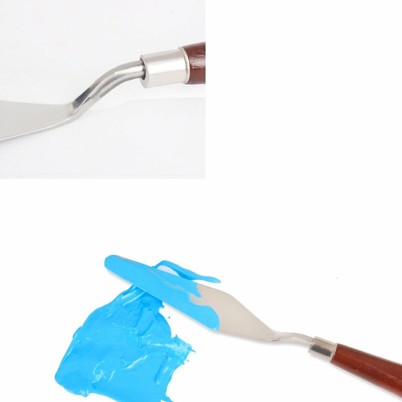 5/21 pz tavolozza mista coltello pittura raschietto in acciaio inox spatola forniture d'arte per artista tela pittura ad olio miscelazione colori