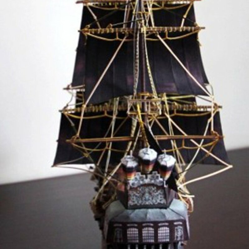 Modelo de material de papel pirata em forma de navio, modelo para ventilador militar, presente único, artesanal