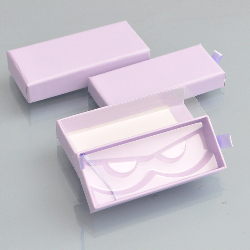 Cajas para pestañas, venta al por mayor, color rosa oscuro, logotipo personalizado, etiqueta 3D, caja para almacenar maquillaje
