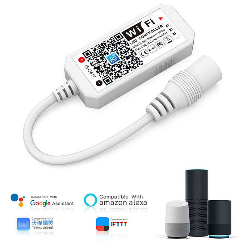 Telecomando WiFi per Alexa Google Home Assistant Controller Rgb Wireless strisce LED cambio controllo vocale/Dimmer/tempo