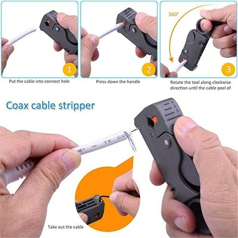 Practical Automatic Double Blades stripping pliers wire stripper Cutter Wire Cable Tools