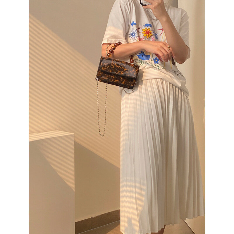 Новинка 2021, индивидуальная нишевая дизайнерская женская сумка-мессенджер на одно плечо с металлической цепочкой и ручкой, маленькая квадра...