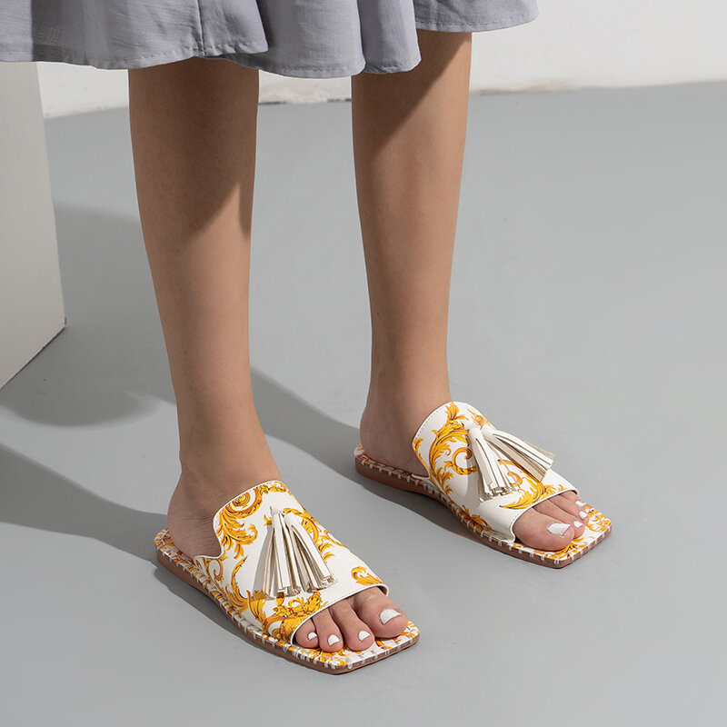 Zapatillas de casa para mujer, zapatos de playa para Yezzy, deslizantes planos sin cordones, deslizadores de moda, vestido informal Sabot, 2021
