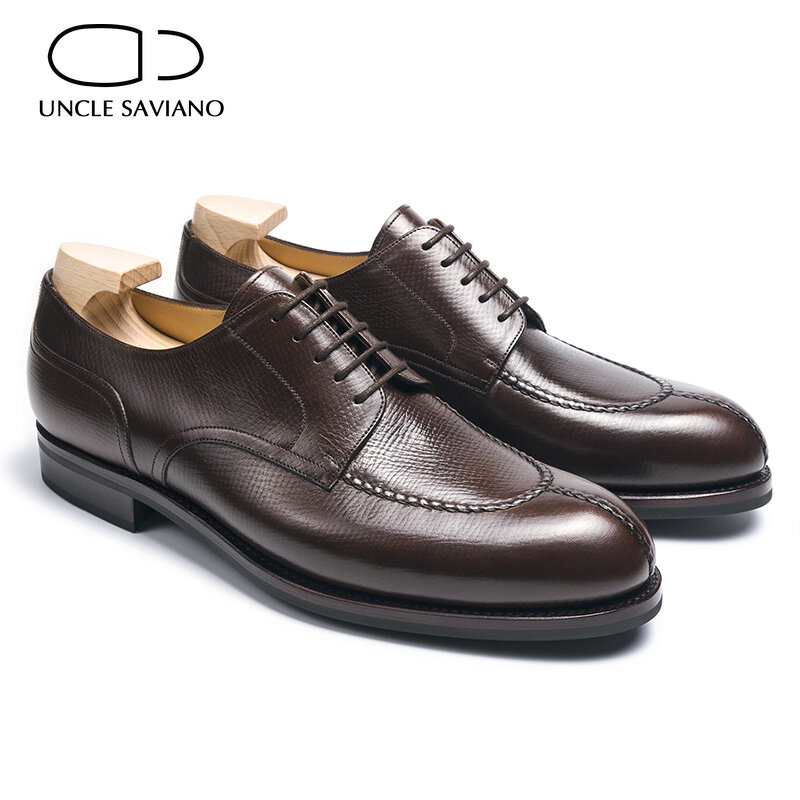 Uncle Saviano-zapatos Derby para hombre, calzado Formal de boda, diseño Original de negocios, lujo, hecho a mano