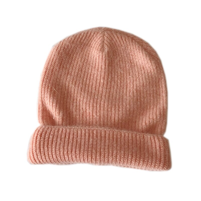 Gentle Coral Korean Ins a Hood Female Winter Curling Woolen Cap Japanese Cute Rabbit Hair Knitted Hat Thickened
