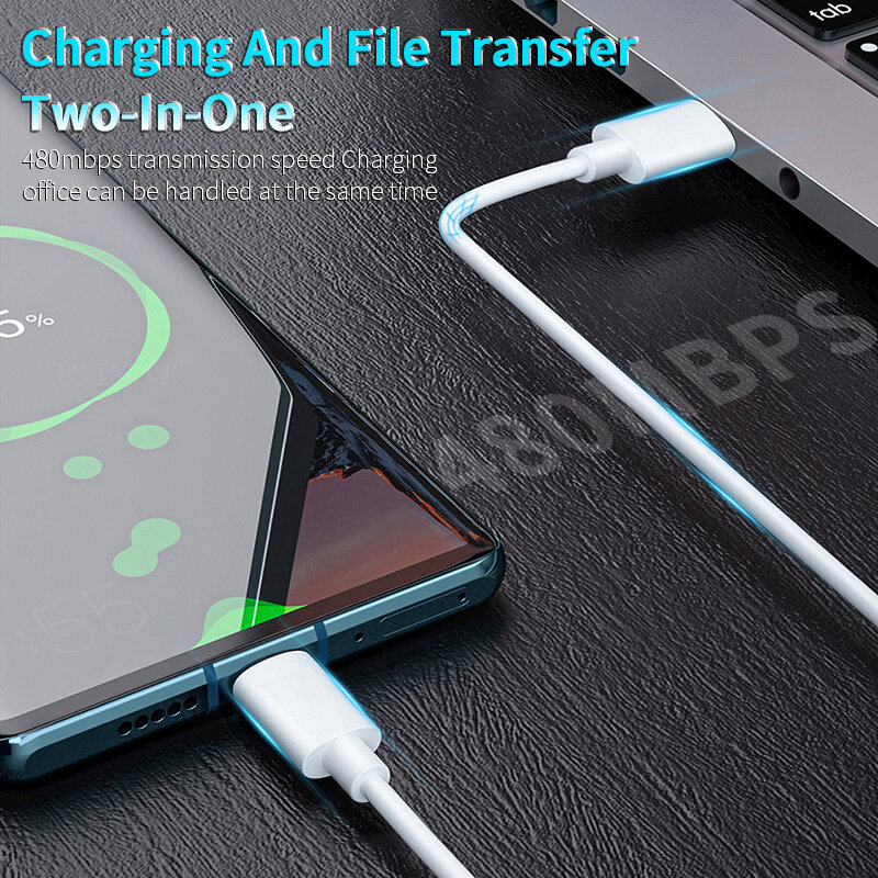 Câble USB type-c 60W PD pour recharge rapide, cordon de chargeur double usb-c pour MacBook, iPad Pro et 11