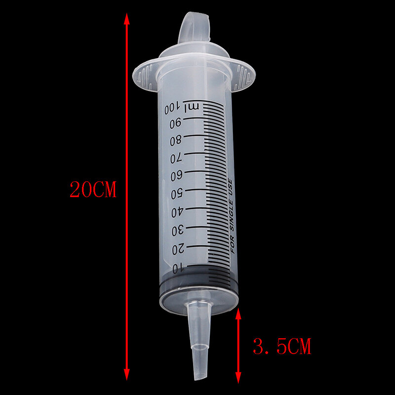 Está quente! 1 bomba reusável da seringa da grande capacidade dos pces 100ml que mede com a tinta de alimentação do tubo de 1m