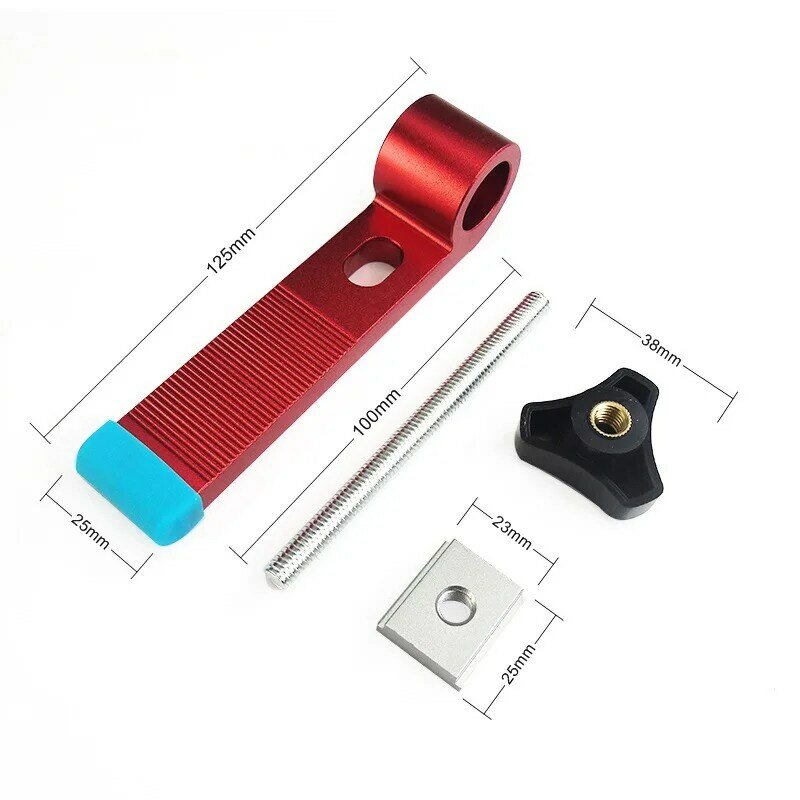 Trilho slide slot rolha m8 parafuso de posicionamento limitador mitra clipe braçadeira fixa t faixa liga alumínio madeira braçadeira ferramentas para trabalhar madeira