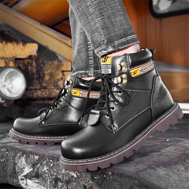 New men's first layer cowhide Martin boots, high-end tooling boots, outdoor high-top leather boots, hiking boots, military boots
