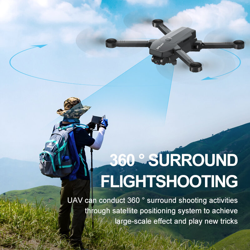 4K zoom Drone aerea macchina fotografica HD professionale anti shake Esc 2000m di grandi dimensioni 4-axis GPS di controllo a distanza aereo quadrotor