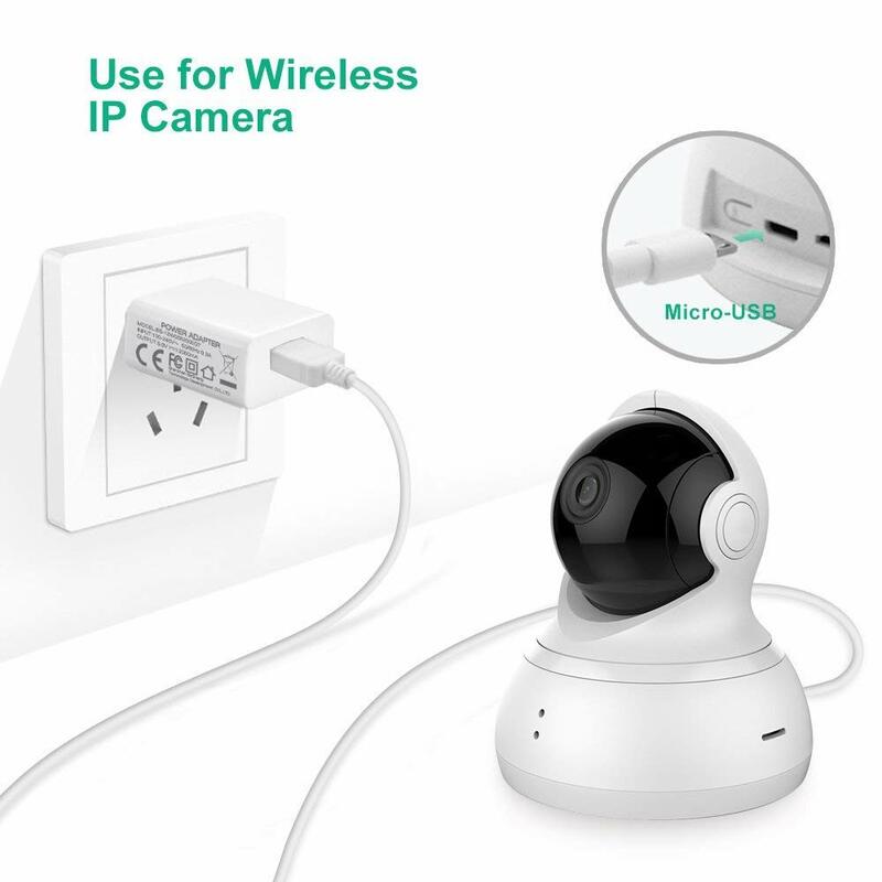 10FT bardzo długi przedłużacz kabla zasilającego usb do micro usb do kamery Neos SmartCam Nest Indoor (2 szt./biały)