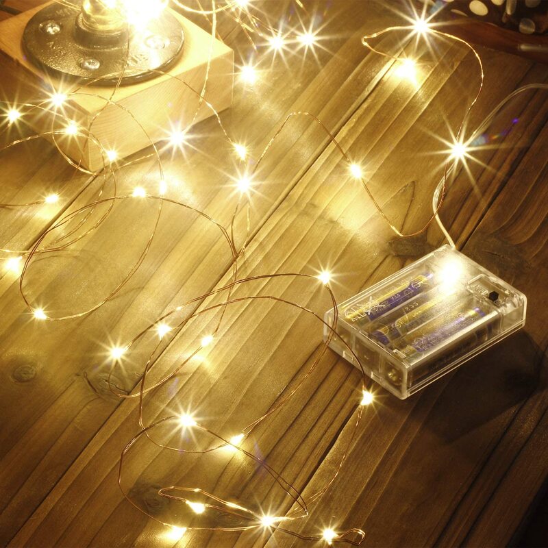 Fairy Lights Christmas Lights 100 LED 10m/32ft Indoor Outdoor Christmas String Lights, luci alimentate USB impermeabili