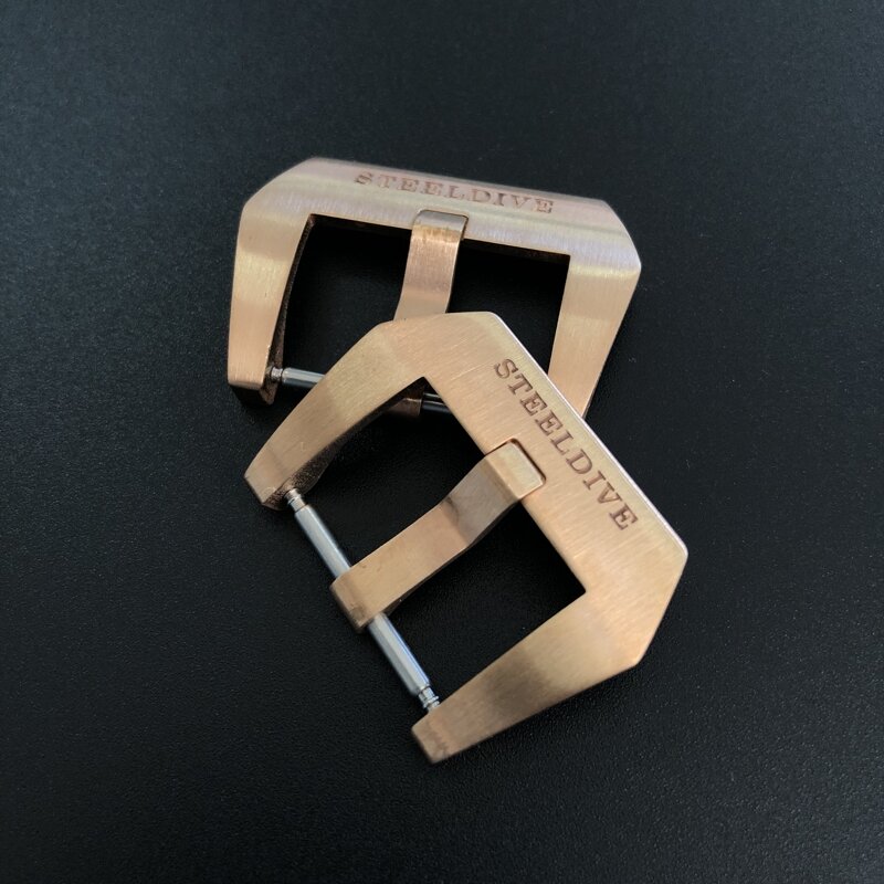 Steeldive – boucle en Bronze cusn8 pour bracelet en cuir ou en caoutchouc, 20MM, 22MM