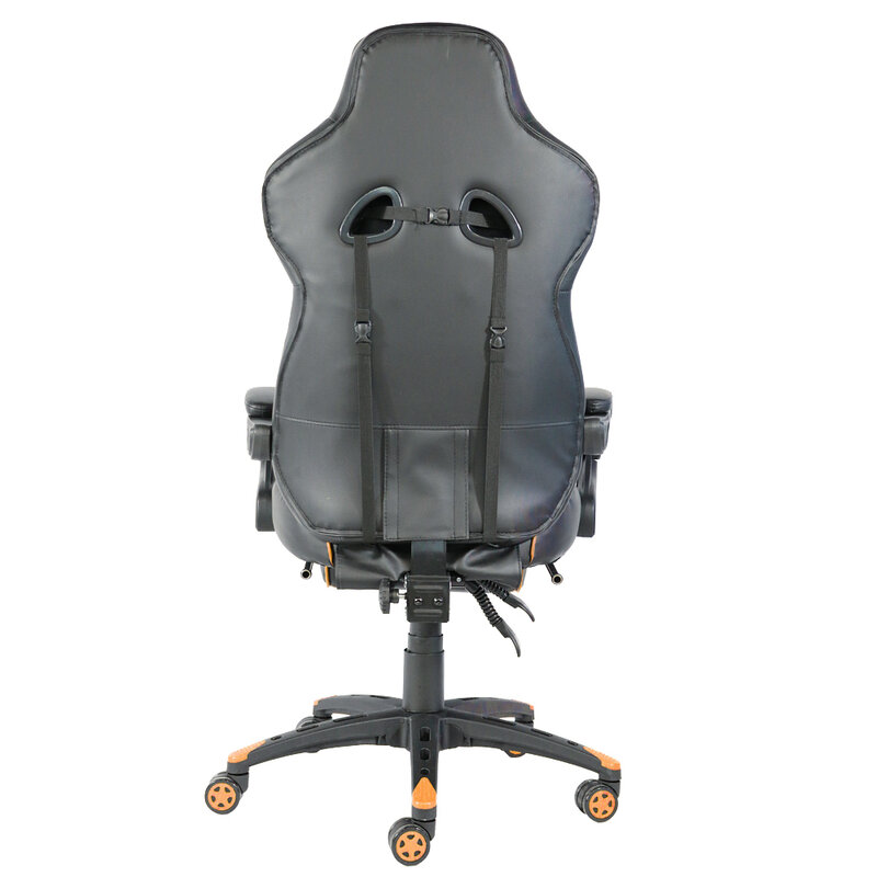Cadeira de corrida dobrável de nylon com descanso para pés, tipo c, armazenamento dos eua, preto e laranja, para pés