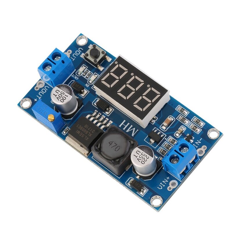 Voltímetro Led azul de 2/4/6 piezas, regulador de voltaje, fuente de alimentación, pantalla Led, convertidor de reducción de cc, módulo de fuente de alimentación ajustable
