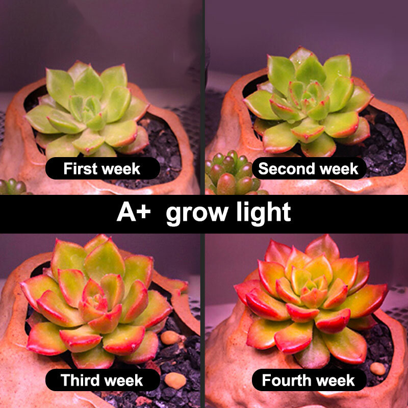 3M أدى النمو ضوء ل نبات داخلي كامل مصباح مقاوم للماء USB Rechargeble بطارية نمو النبات شرائط مصباح 180 درجة