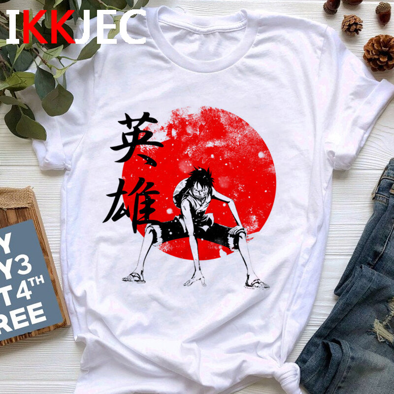 Novo uma peça nakama t camisa dos homens anime japonês impresso casual camiseta unisex engraçado dos desenhos animados camiseta luffy hip hop superior t masculino