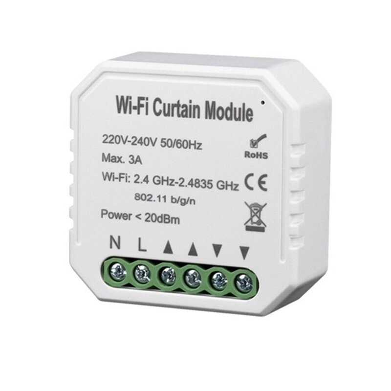 Módulo de interruptor WiFi para persianas enrollables, módulo de control de persianas motorizadas, compatible con Smart Life, Tuya, Google Home