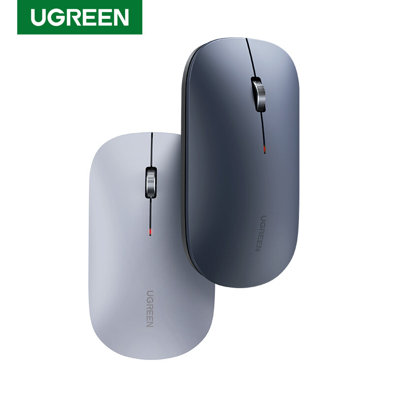 UGREEN Mouse Wireless เมาส์4000 DPI สำหรับแล็ปท็อปคอมพิวเตอร์ PC Mice Souris Sans Fil 3ซม.บางเงียบ2.4G