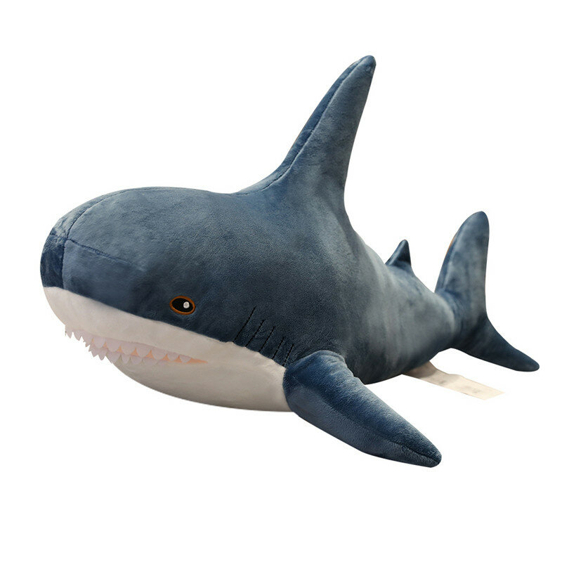 60/80/100cm Shark Plüsch Spielzeug Schlaf Kissen Reise Begleiter Spielzeug Geschenk Hai Niedliche Stofftier Fisch kissen Spielzeug für Kinder
