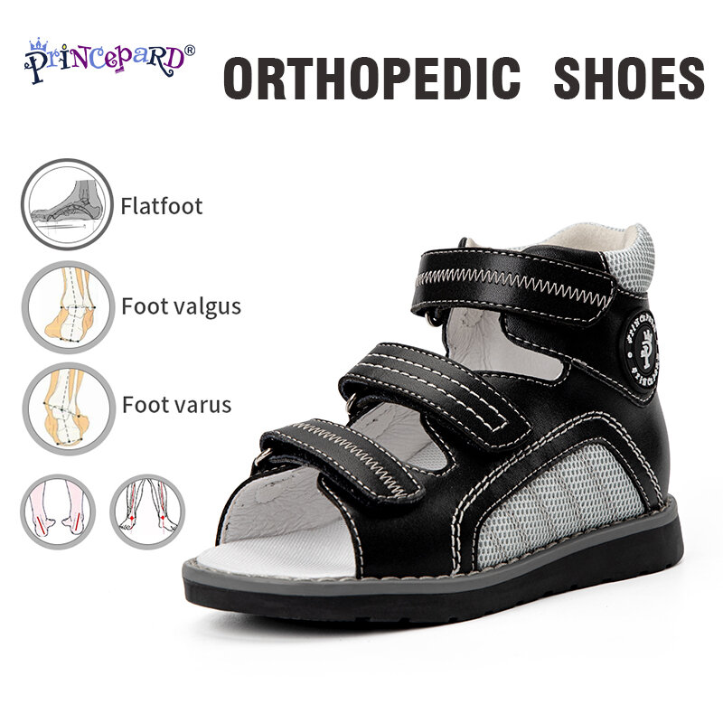 Princepard-zapatos ortopédicos para niños, sandalias correctoras con punta abierta para primeros pasos de verano, para niños y niñas, soporte para arco de pies planos, 2021