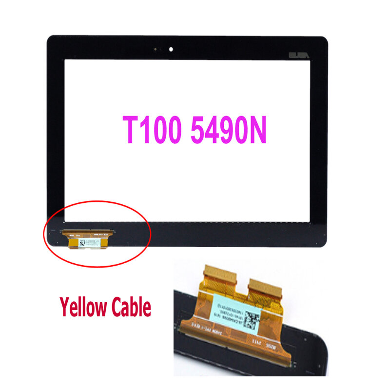 Tela touch 10.1 "para asus notebook, transformador t100 touch screen digitalizador painel para asus t100 t100ta 5490n b101xan02.0