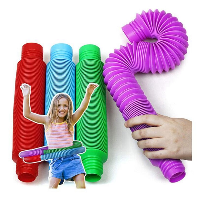 Color Popular Tube Sensory Fingertip Pressure reliever toys  Anxiety Relief Suitable for Children and Adult ToyFine Motor Skills