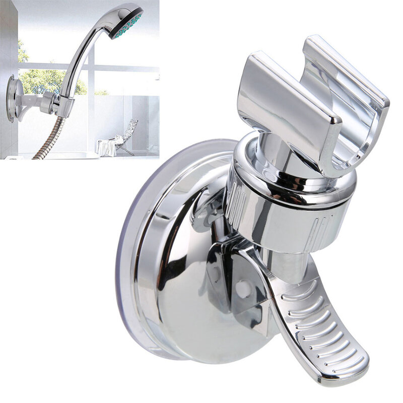Pemegang Shower Yang Dapat Disesuaikan Universal Stabil Rak Tangan Braket Dinding Mount Suction Cup Shower Pemegang untuk Aksesori Kamar Mandi