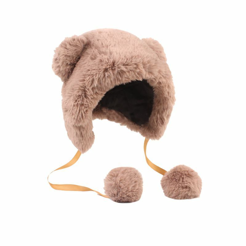 Winter Cute Warm Trapper Hat For Women Windproof Ear Protection Flaps Girly Bomber Fur Hats
