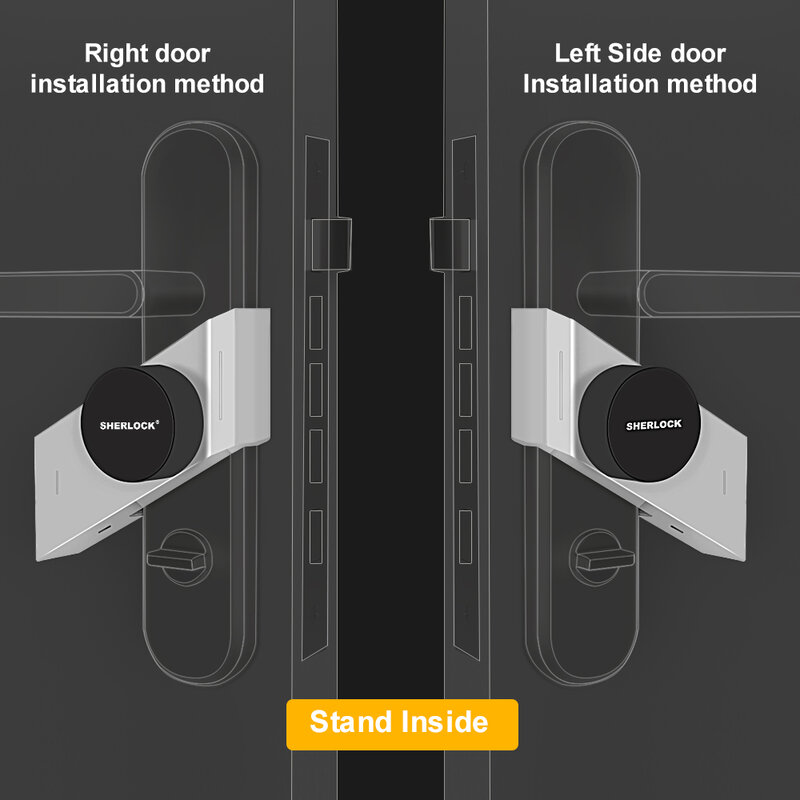 Sherlock-Cerradura inteligente para puerta, cerrojo mecánico S2 de 4 teclas, con huella dactilar, funciona con control inalámbrico desde la aplicación de teléfono, para cerrar el hogar sin llave