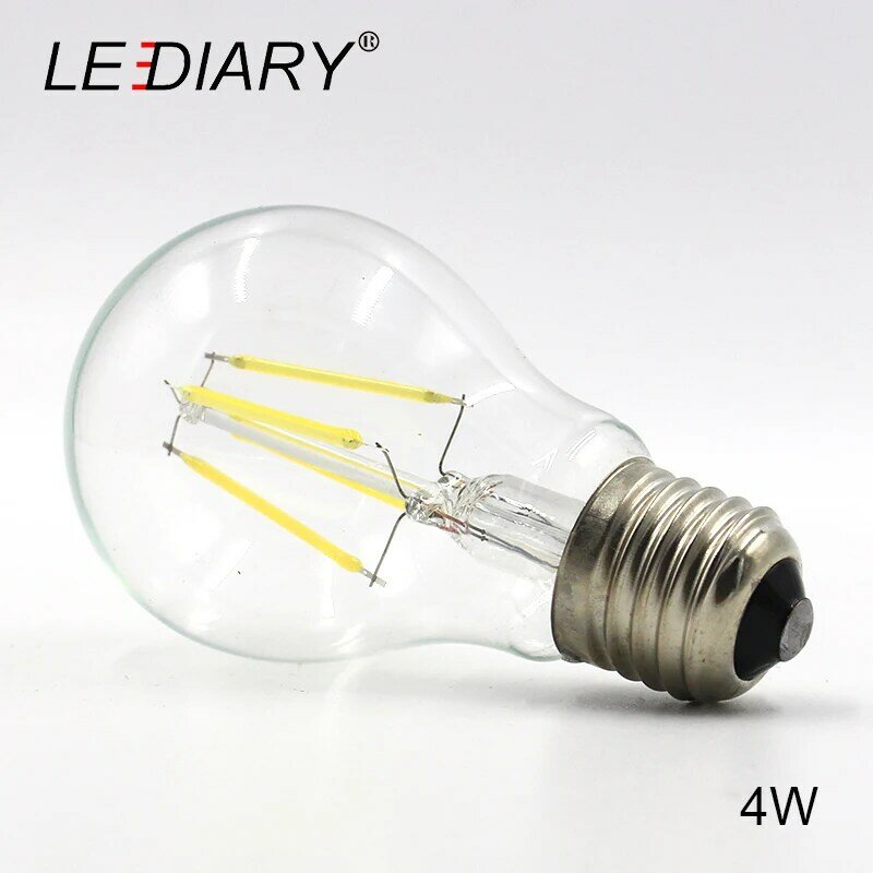 LEDIARY-لمبة ريترو قابلة للتعديل E27 LED ، مصباح خيوط ، لمبة E27 220V-240V 2w/4w/6w/8w/12w A60/G45 E27 ، مصباح LED اديسون ، 5 قطعة