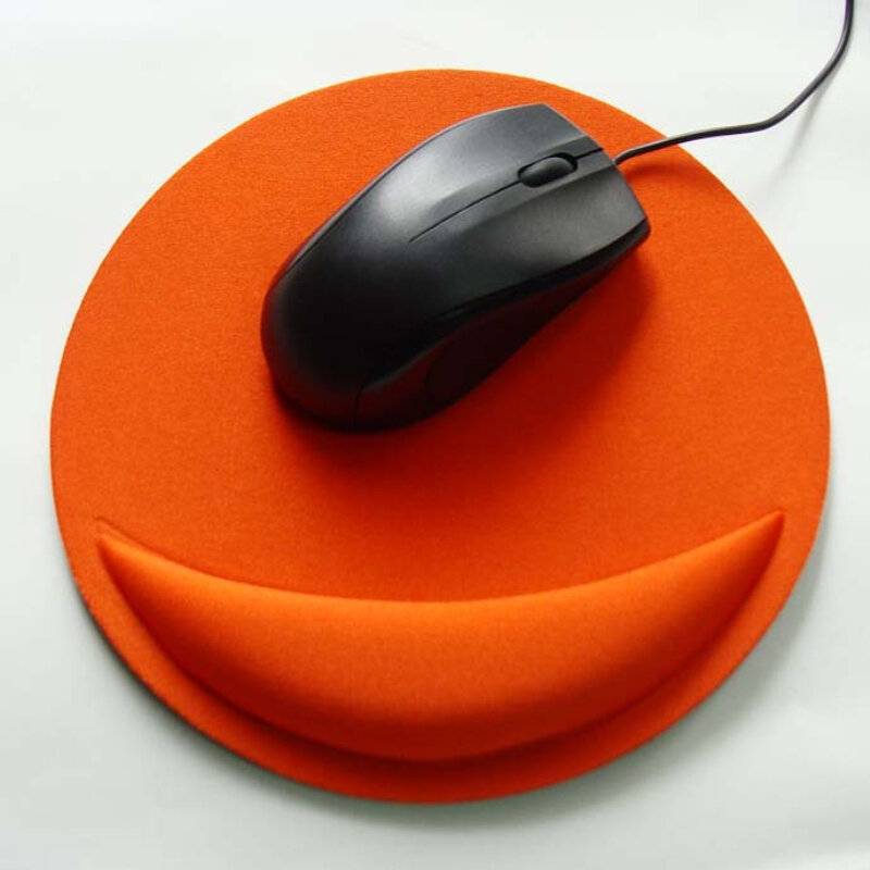 Tapis de souris rond pour ordinateur portable et de jeu, protection douce pour le poignet