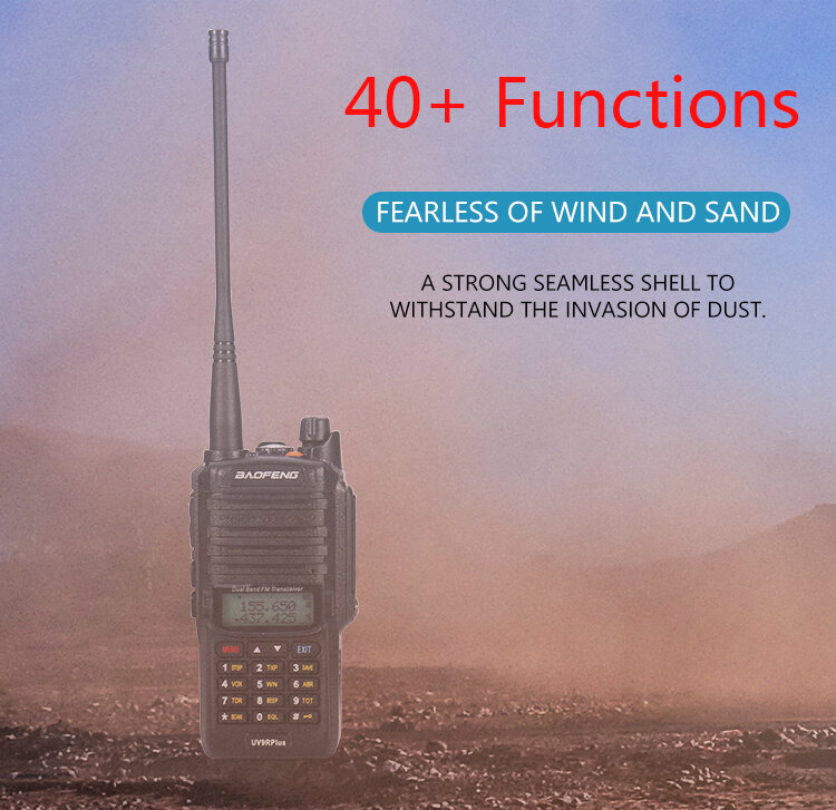 Baofeng-walkie-talkie UV 9R plus, estación de radio CB de largo alcance, transceptor vhf, uhf, 50 km, para caza, 10W, 2023