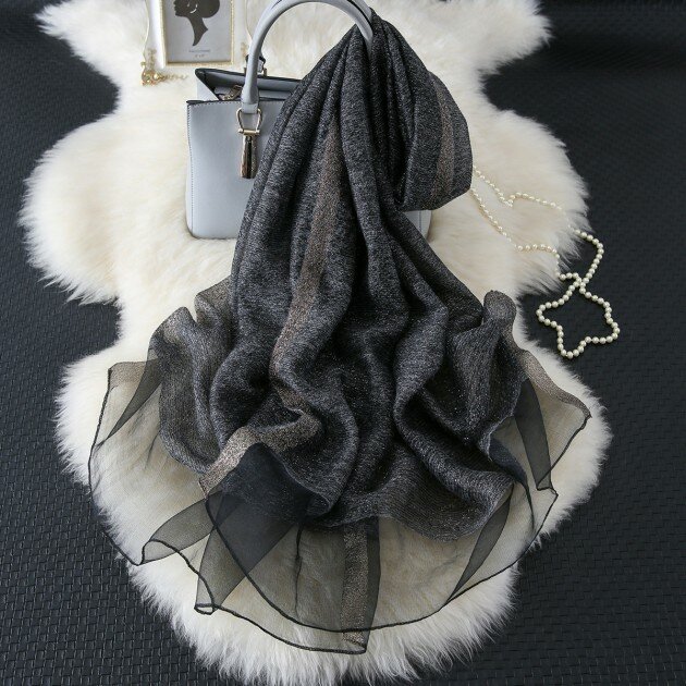 冬固体スカーフシルク女性のファッションショールとラップヒジスカーフウールパシ女性のための純粋なロングスカーフ女性