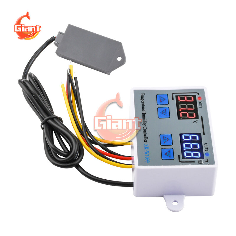 24V Digital Temperature Humidity Controller Home Fridge Thermostat Humidistat Direct Output Thermometer Hygrometer Control