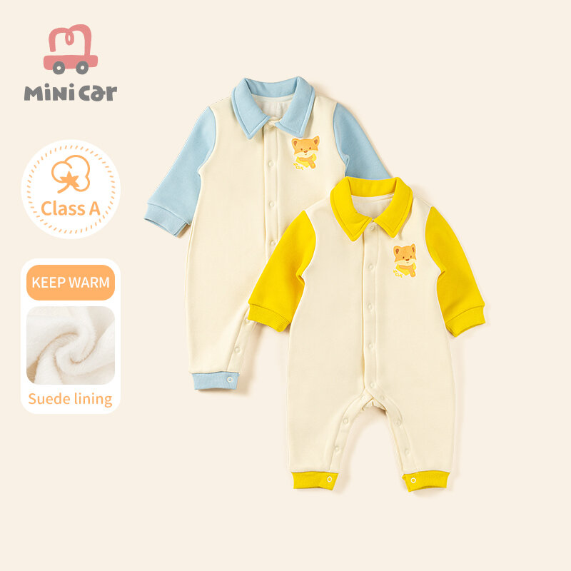 New Arrival Autumn And Winter Baby Fox Villus Thickening Jumpsuit Baby Clothing One Piece Cute Baby Rpmpers Baby's Clothing
