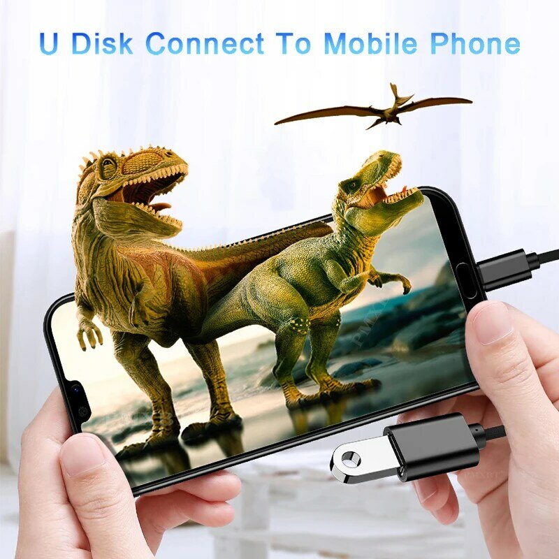 OTG USB 2.0 à Type C câble pour Samsung Galaxy A51 adaptateur USB A femelle pour taper C pour Xiaomi Huawei MacBook souris manette de jeu tablette