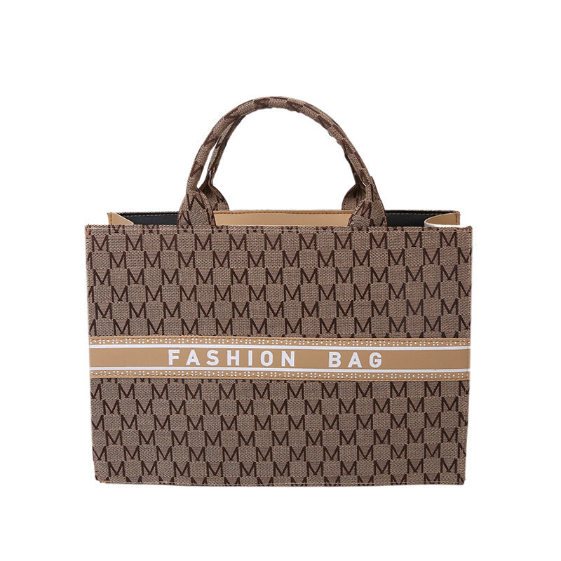 Bolso de lona con estampado de letras para mujer, bolsa grande de gran capacidad de diseñador, para viaje, de hombro de alta calidad