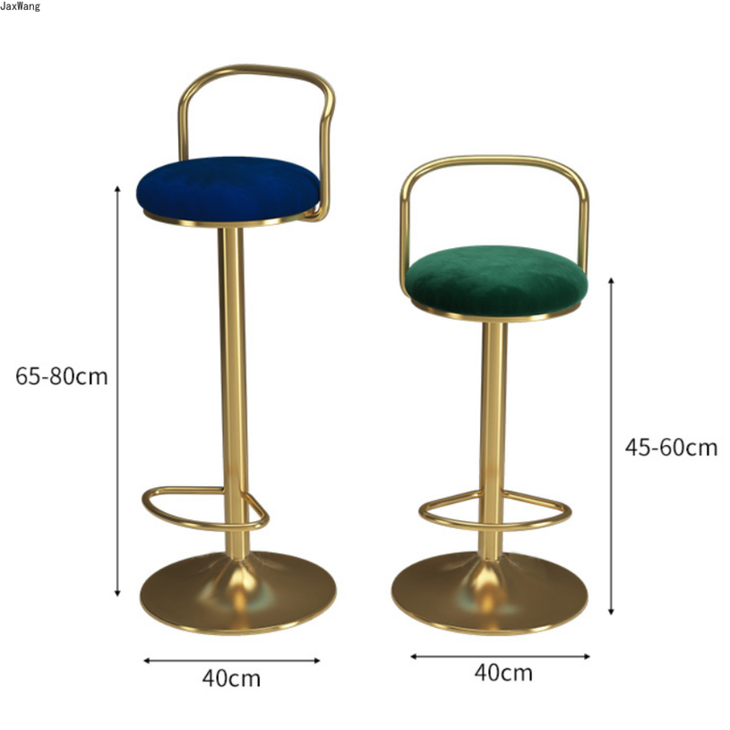 Cadeira giratória com elevação, estilo nórdico, cadeira de bar com design simples, usada para o lar, cafeteria e restaurante