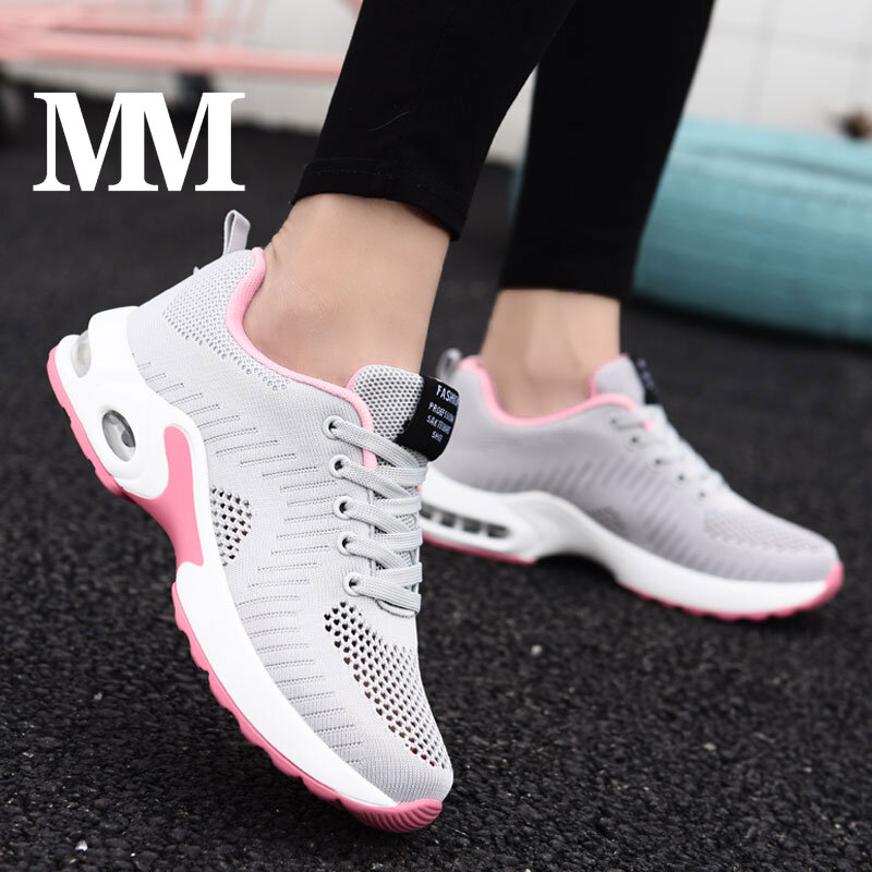 Women's shoes  air cushion shoes soft bottom casual sneakers  shoes for women sneakers black shoes Lace-Up  size 42 womens shoes