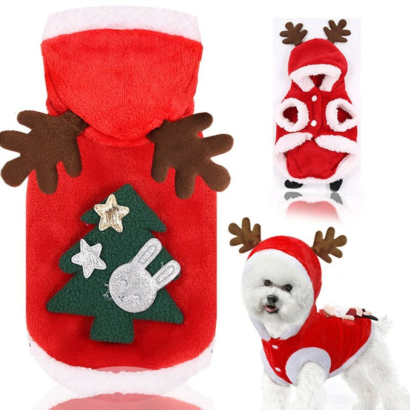 Ropa para perro pequeña, mediana y grande, suministros de Navidad para mascotas, ropa divertida de algodón para gatos, Otoño e Invierno