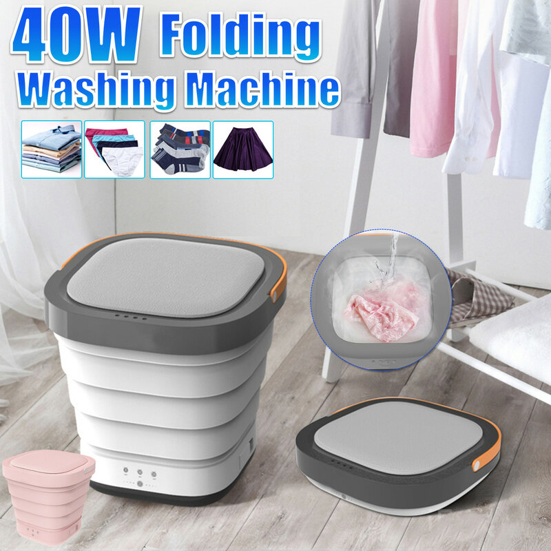 220V Foldable Portable Electric Washing Machine Mini Automatic Clothes Washing Machine EU/AU/UK/US Plug Freeshipping