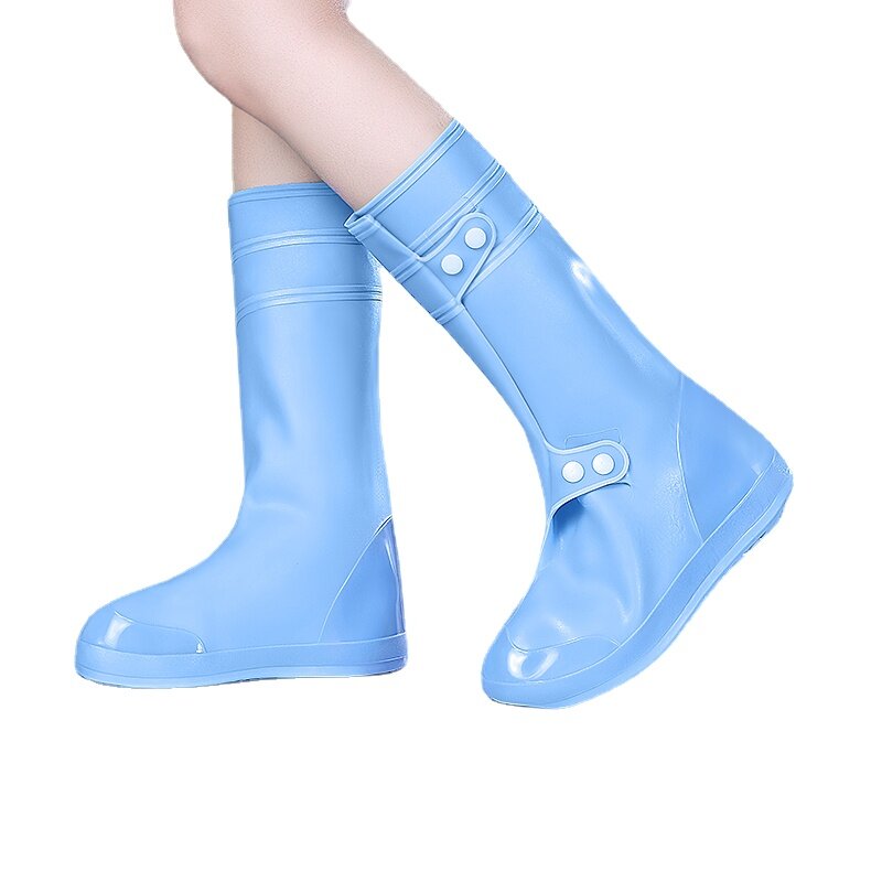 موضة النساء أحذية عالية مصمم غطاء للمطر للأحذية مقاوم للماء شفافة بوتاس دي Agua Mujer Lluvia احذية المطر LL50YX