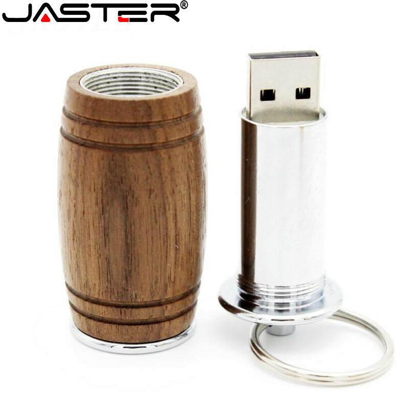 JASTER  wooden vintage wine barrel creative usb flash disk 16GB32GB64GB128GB pen drive USB2.0 micro memory stick U disk cle usb